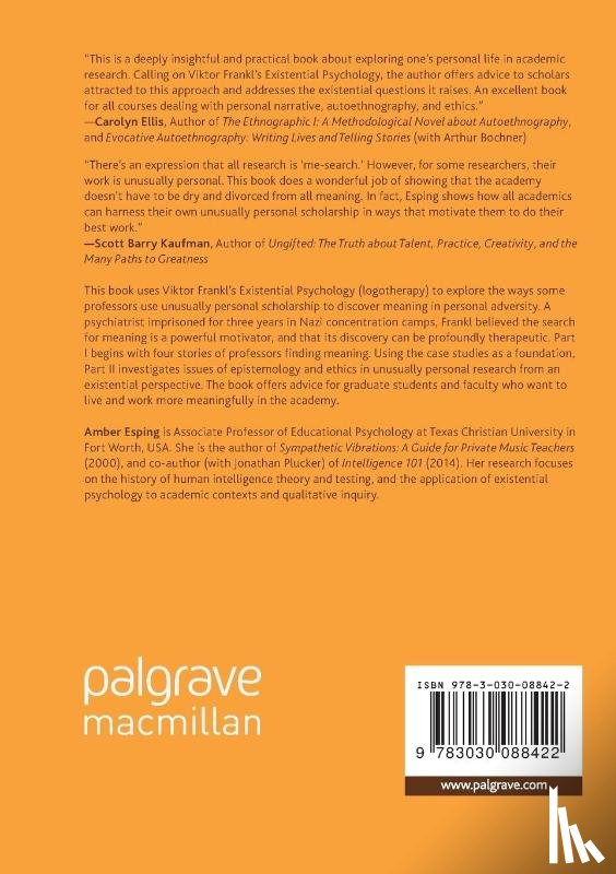 Esping, Amber - Epistemology, Ethics, and Meaning in Unusually Personal Scholarship