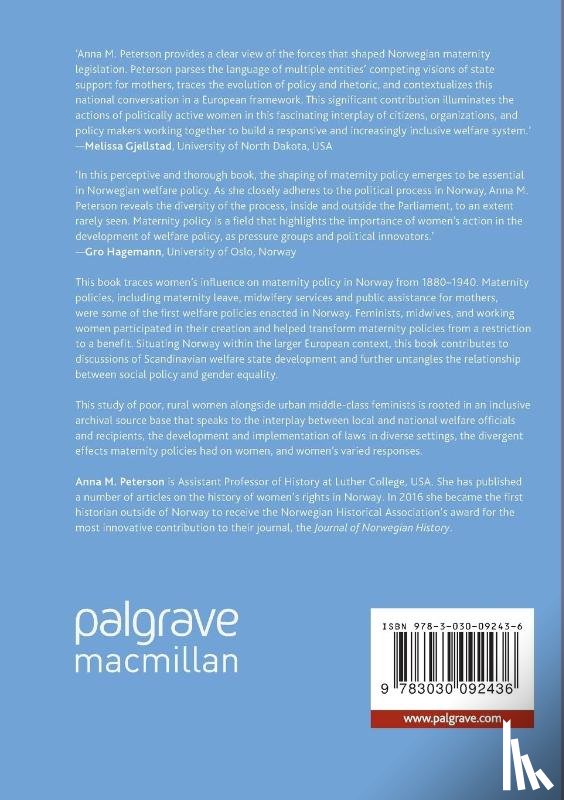 Peterson, Anna M. - Maternity Policy and the Making of the Norwegian Welfare State, 1880-1940