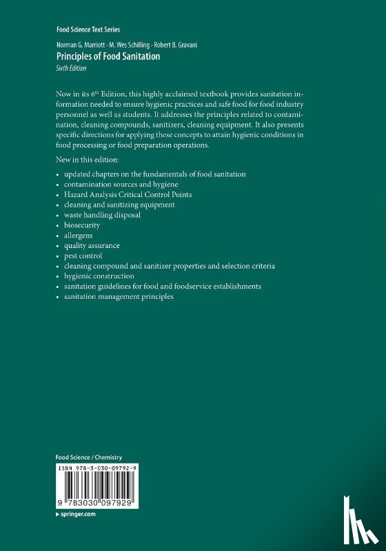 Marriott, Norman G., Schilling, M. Wes, Gravani, Robert B. - Principles of Food Sanitation