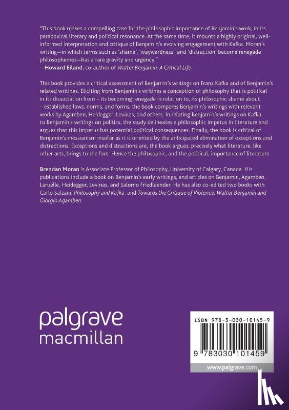 Moran, Brendan - Politics of Benjamin’s Kafka: Philosophy as Renegade