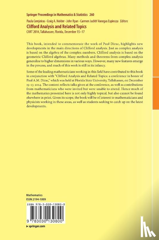  - Clifford Analysis and Related Topics