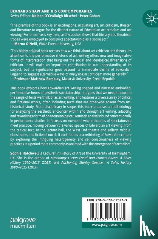 Hatchwell, Sophie - Performance and Spectatorship in Edwardian Art Writing