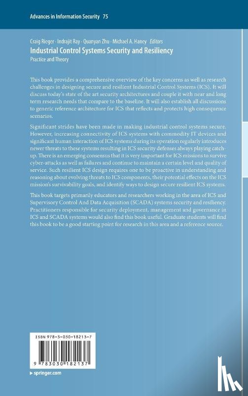  - Industrial Control Systems Security and Resiliency