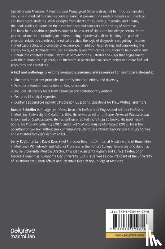 Schleifer, Ronald, Vannatta, Jerry B. - Literature and Medicine