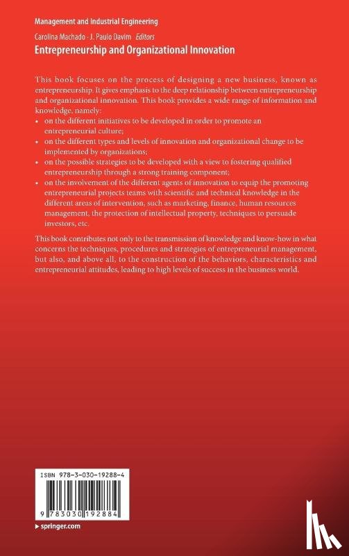  - Entrepreneurship and Organizational Innovation