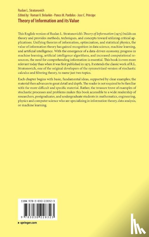 Stratonovich, Ruslan L. - Theory of Information and its Value