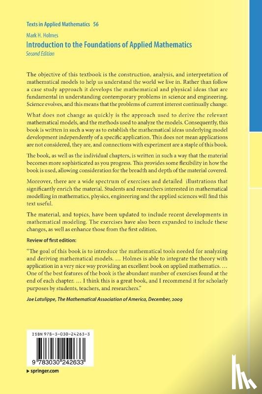 Holmes, Mark H. - Introduction to the Foundations of Applied Mathematics