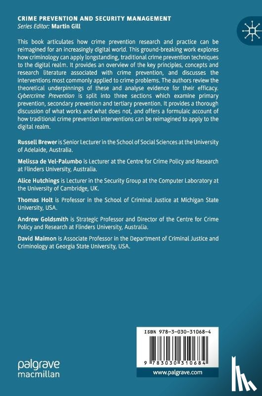 Brewer, Russell, de Vel-Palumbo, Melissa, Hutchings, Alice, Holt, Thomas - Cybercrime Prevention