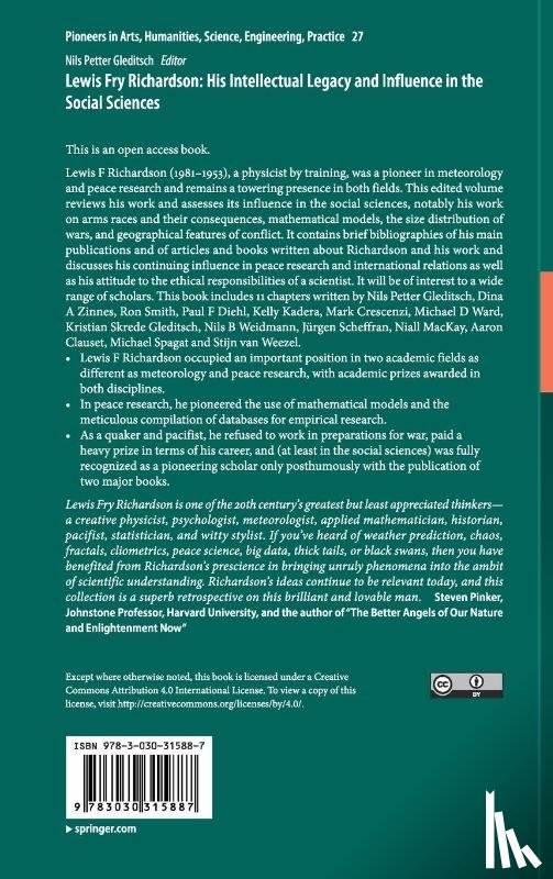  - Lewis Fry Richardson: His Intellectual Legacy and Influence in the Social Sciences