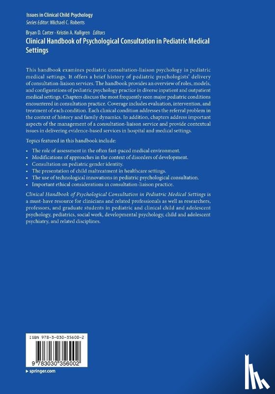  - Clinical Handbook of Psychological Consultation in Pediatric Medical Settings