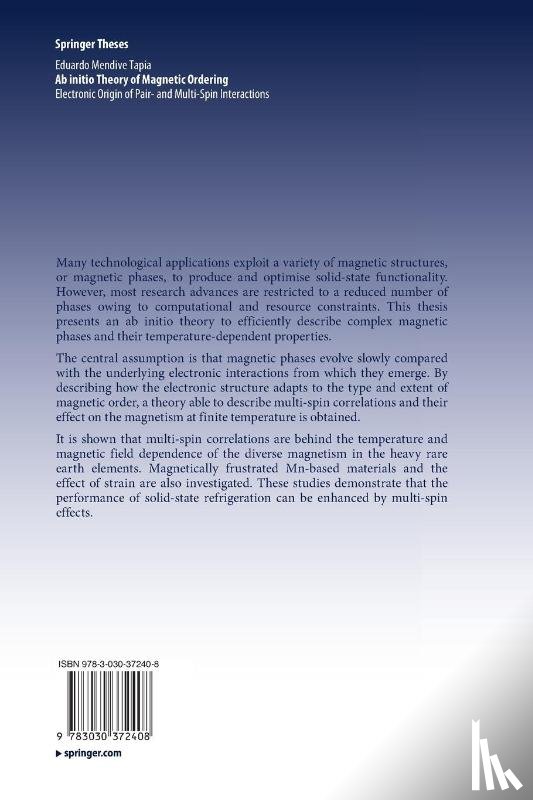 Mendive Tapia, Eduardo - Ab initio Theory of Magnetic Ordering