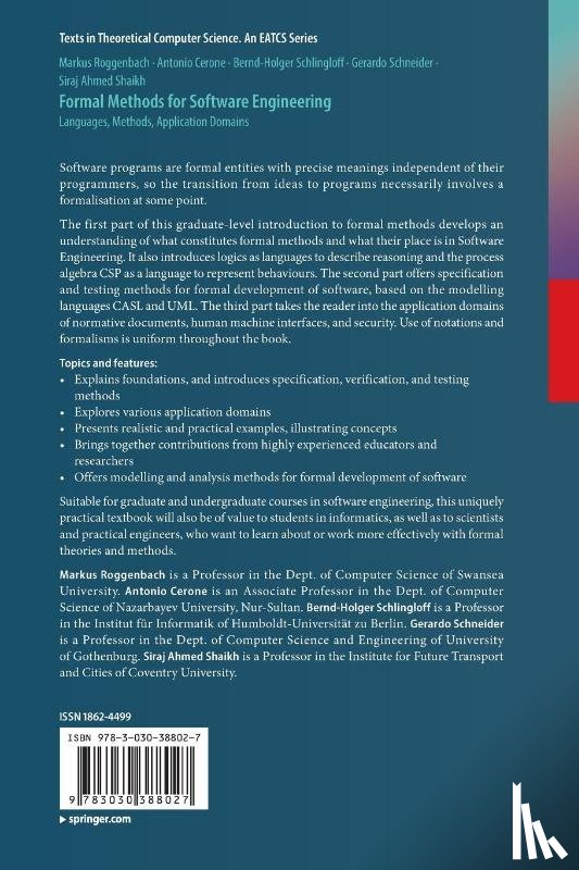 Roggenbach, Markus, Cerone, Antonio, Schlingloff, Bernd-Holger, Schneider, Gerardo - Formal Methods for Software Engineering