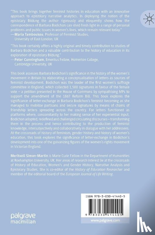 Simon-Martin, Meritxell - Barbara Bodichon’s Epistolary Education