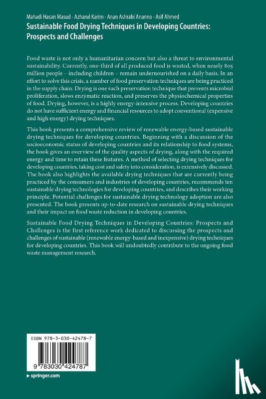 Hasan Masud, Mahadi, Karim, Azharul, Ananno, Anan Ashrabi, Ahmed, Asif - Sustainable Food Drying Techniques in Developing Countries: Prospects and Challenges
