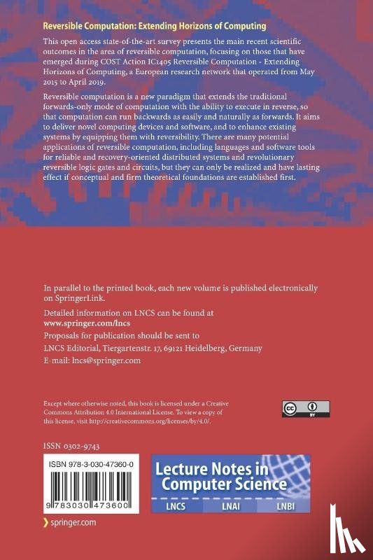  - Reversible Computation: Extending Horizons of Computing