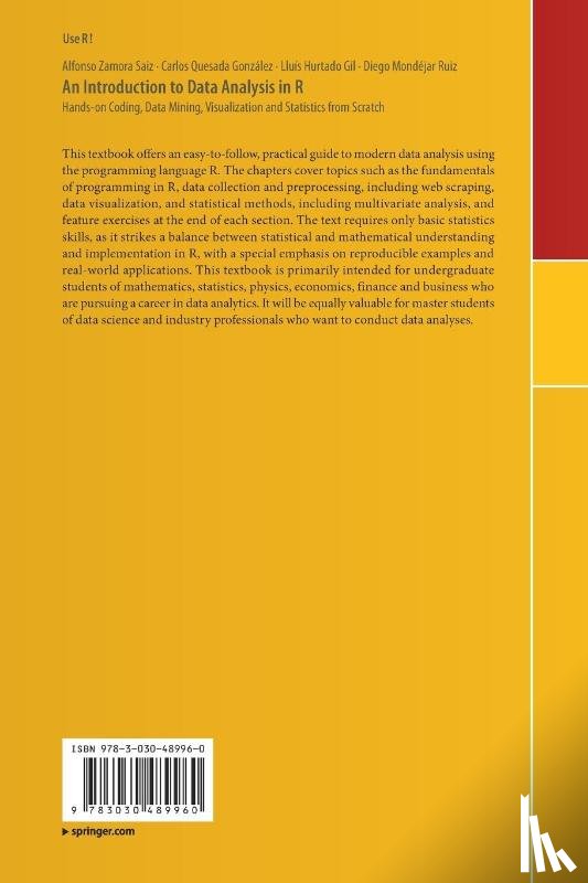 Zamora Saiz, Alfonso, Quesada Gonzalez, Carlos, Hurtado Gil, Lluis, Mondejar Ruiz, Diego - An Introduction to Data Analysis in R