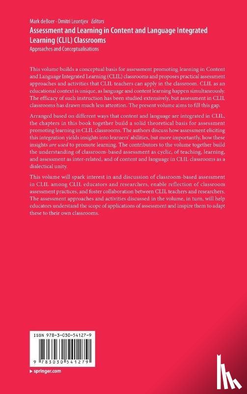  - Assessment and Learning in Content and Language Integrated Learning (CLIL) Classrooms