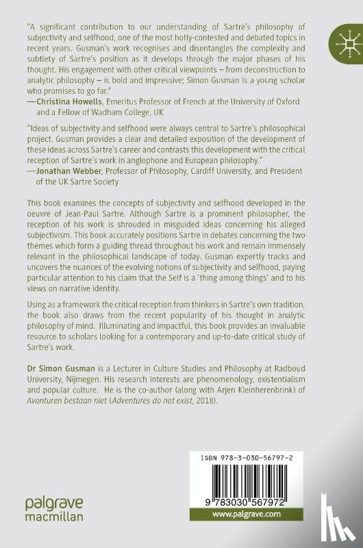 Gusman, Simon - Sartre on Subjectivity and Selfhood