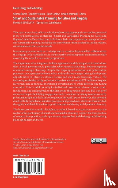  - Smart and Sustainable Planning for Cities and Regions