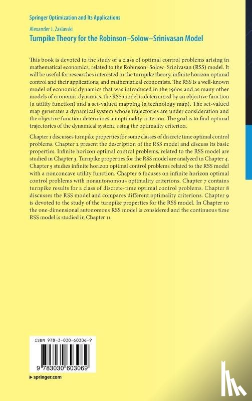 Zaslavski, Alexander J. - Turnpike Theory for the Robinson–Solow–Srinivasan Model