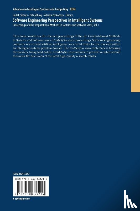  - Software Engineering Perspectives in Intelligent Systems