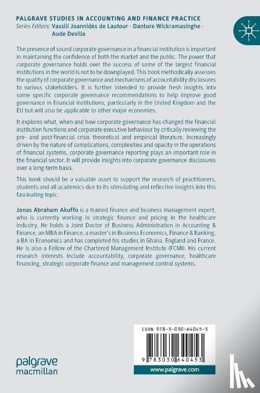 Akuffo, Jonas Abraham - Corporate Governance and Accountability of Financial Institutions