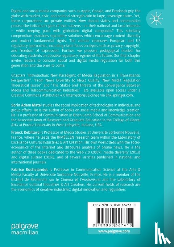  - Digital and Social Media Regulation