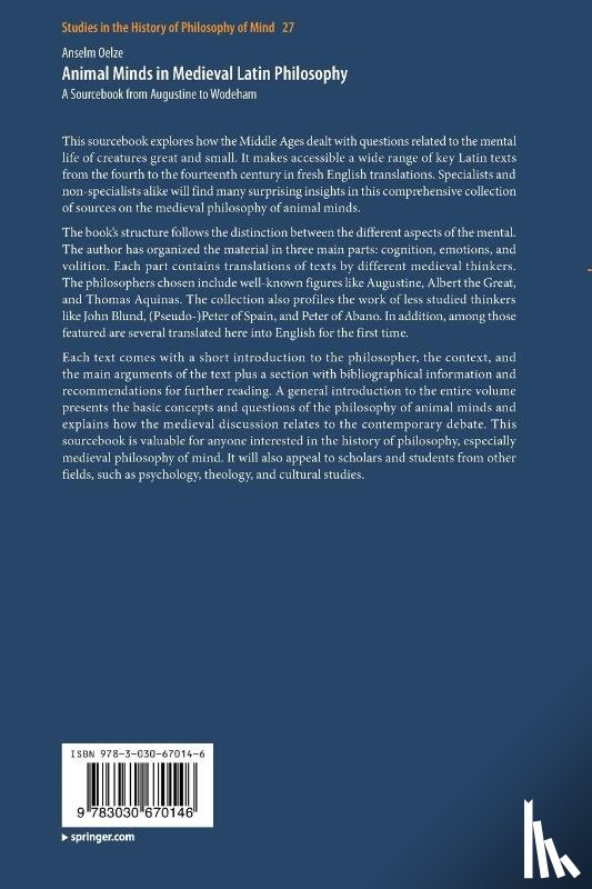 Oelze, Anselm - Animal Minds in Medieval Latin Philosophy