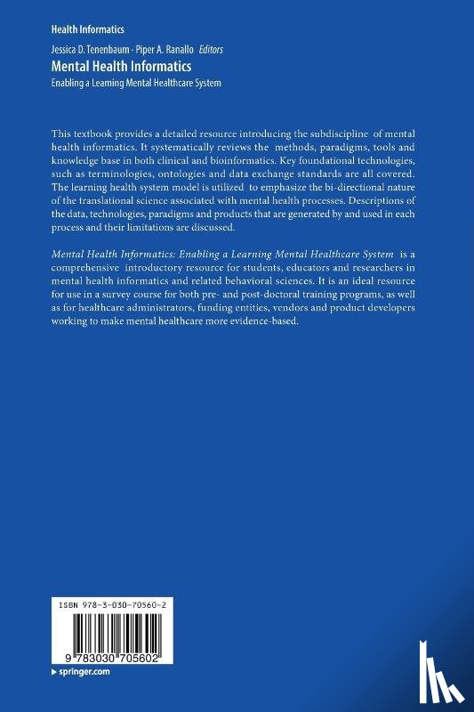  - Mental Health Informatics
