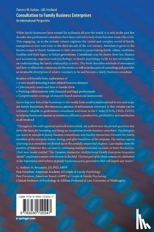 Kaslow, Florence W., Friedland, Lilli - Consultation to Family Business Enterprises
