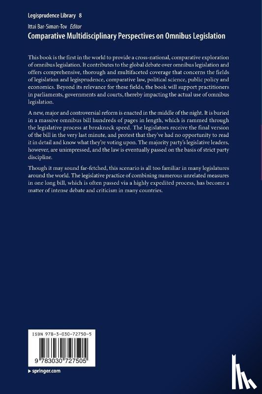  - Comparative Multidisciplinary Perspectives on Omnibus Legislation