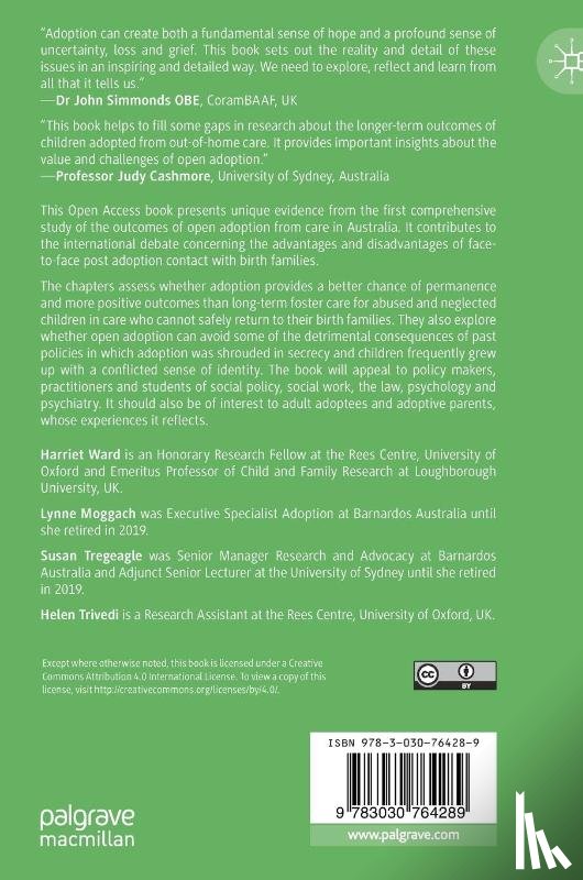 Ward, Harriet, Moggach, Lynne, Tregeagle, Susan, Trivedi, Helen - Outcomes of Open Adoption from Care