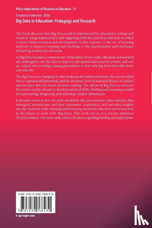  - Big Data in Education: Pedagogy and Research