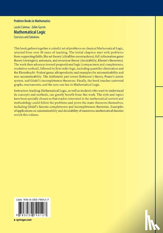 Csirmaz, Laszlo, Gyenis, Zalan - Mathematical Logic