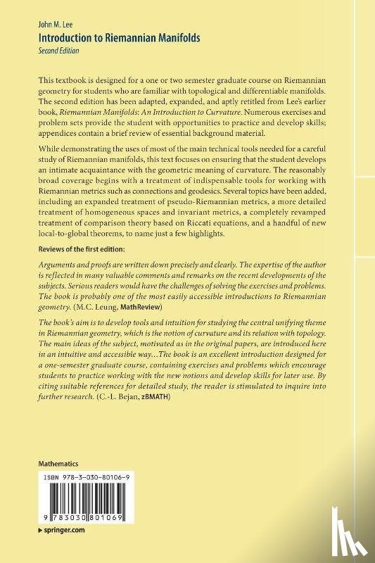 Lee, John M. - Introduction to Riemannian Manifolds