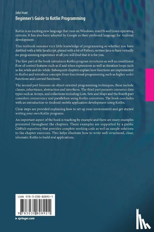 Hunt, John - Beginner's Guide to Kotlin Programming