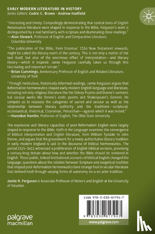 Ferguson, Jamie H. - Reformation Hermeneutics and Literary Language in Early Modern England