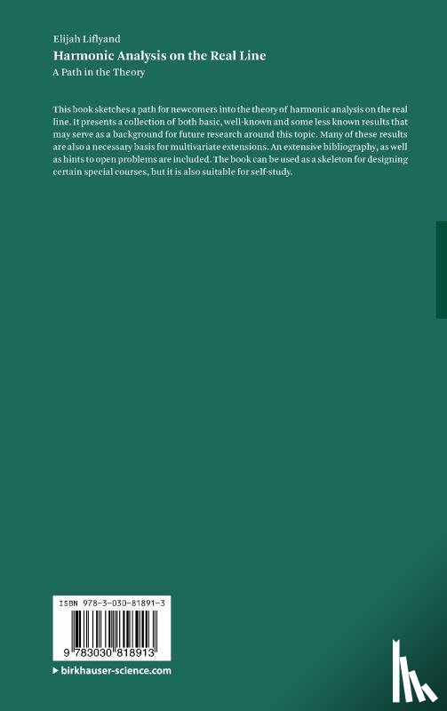 Liflyand, Elijah - Harmonic Analysis on the Real Line