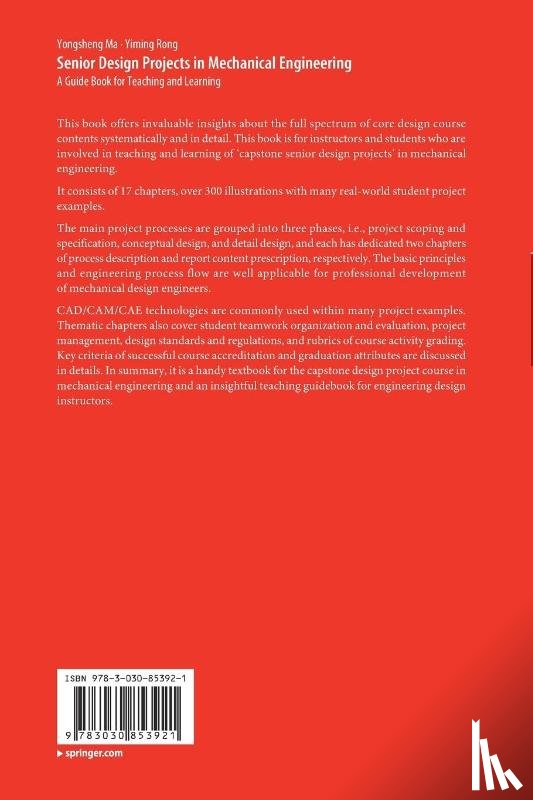 Ma, Yongsheng, Rong, Yiming - Senior Design Projects in Mechanical Engineering