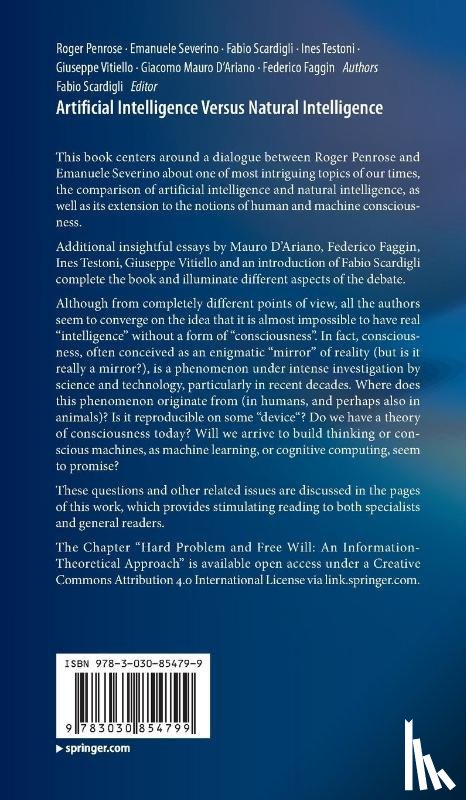 Penrose, Roger, Severino, Emanuele, Scardigli, Fabio, Testoni, Ines - Artificial Intelligence Versus Natural Intelligence