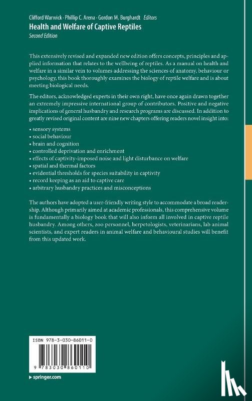  - Health and Welfare of Captive Reptiles