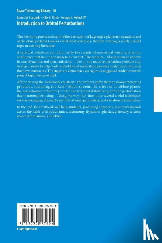 Longuski, James M., Hoots, Felix R., Pollock IV, George E. - Introduction to Orbital Perturbations