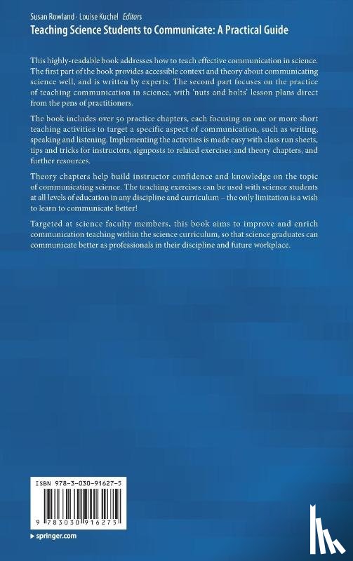  - Teaching Science Students to Communicate: A Practical Guide