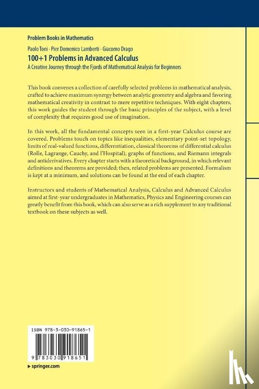 Toni, Paolo, Lamberti, Pier Domenico, Drago, Giacomo - 100+1 Problems in Advanced Calculus