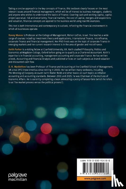 Manos, Ronny, Parker, Keith, Myddelton, D. R. - Corporate Finance for Business
