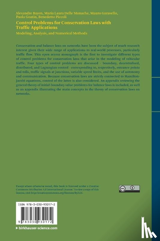 Bayen, Alexandre, Delle Monache, Maria Laura, Garavello, Mauro, Goatin, Paola - Control Problems for Conservation Laws with Traffic Applications