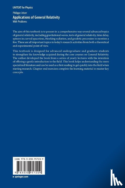 Jetzer, Philippe - Applications of General Relativity