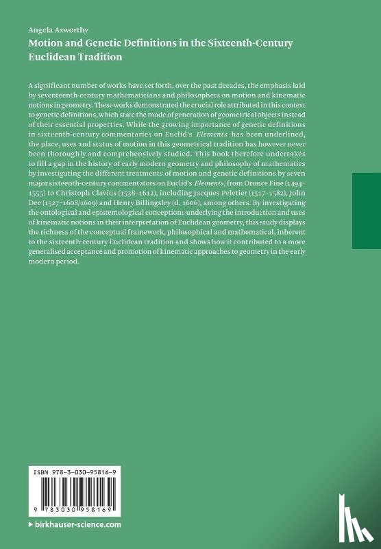 Axworthy, Angela - Motion and Genetic Definitions in the Sixteenth-Century Euclidean Tradition