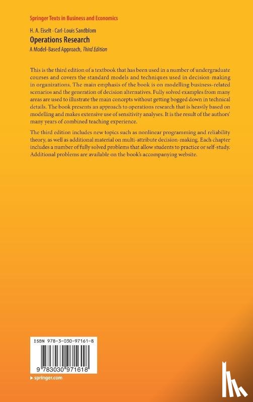 Eiselt, H. A., Sandblom, Carl-Louis - Operations Research
