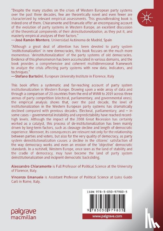 Chiaramonte, Alessandro, Emanuele, Vincenzo - The Deinstitutionalization of Western European Party Systems